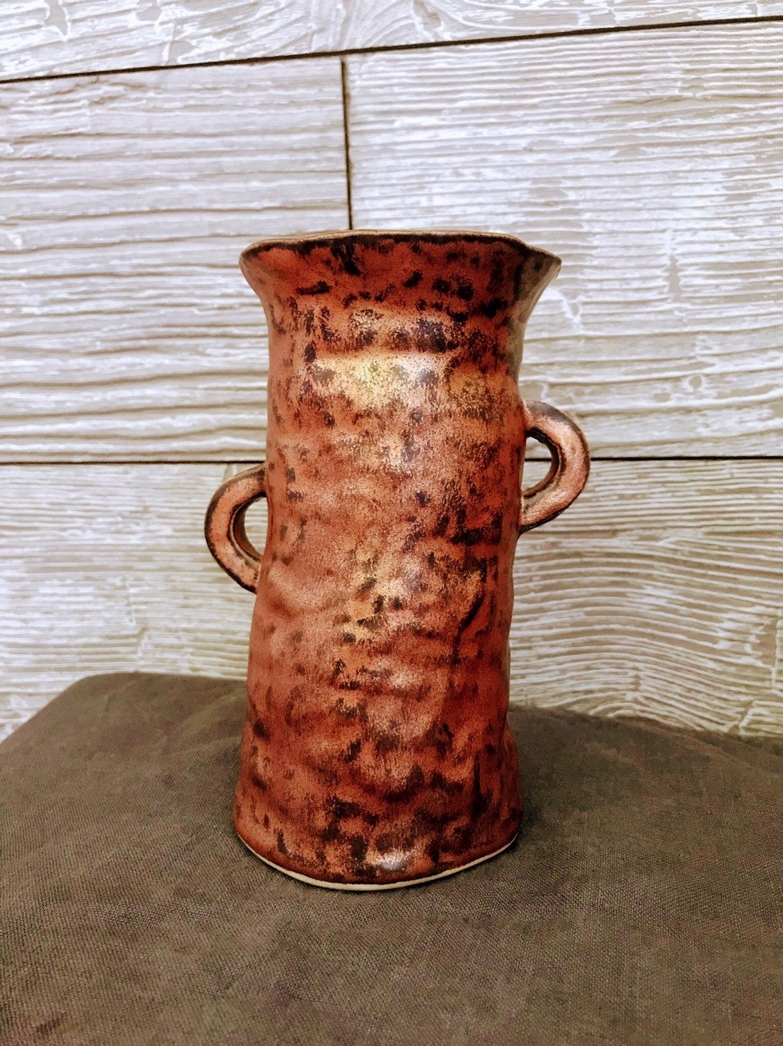 Copper Slender Floral Vase