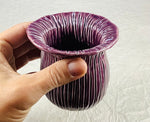 Load image into Gallery viewer, Violet Grooved Petite Ceramic Flower Vase
