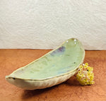 Load image into Gallery viewer, Canoe Ceramic Serving Dish - Olive Green
