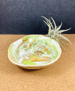 Load image into Gallery viewer, Ceramic Copper and Green Swirl Trinket Dish
